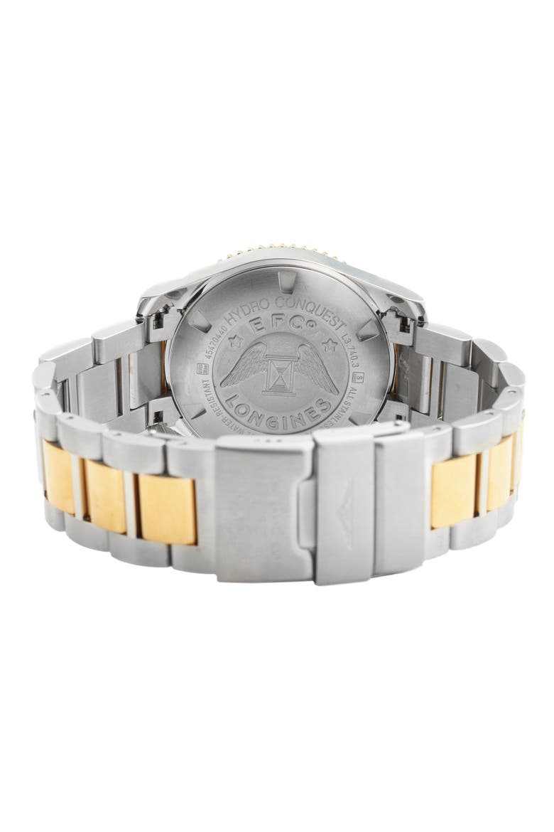 HydroConquest Diving Watch, 41mm, Alternate, color, SILVER/ BLACK/ GOLD