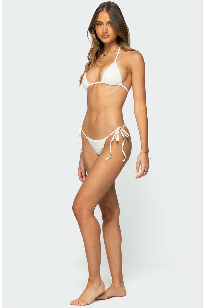 Triangle Bikini Top, Alternate, color, CREAM