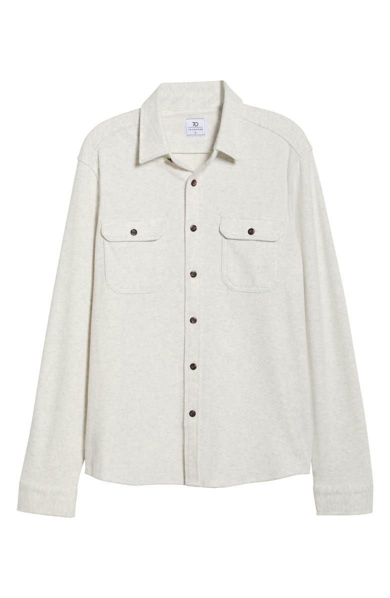 7 Diamonds Generation Herringbone Stretch Button-Up Shirt, Alternate, color, Ecru