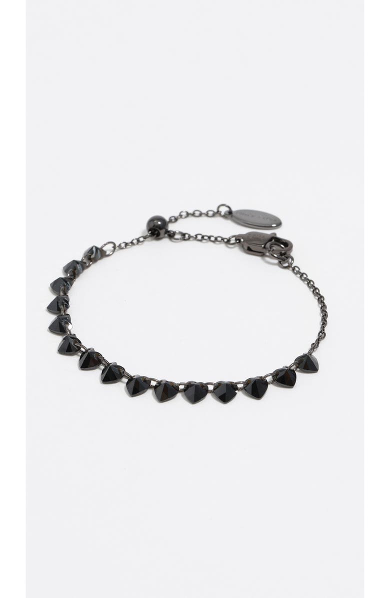 Bimba y Lola Hearts Crystals Bracelet, Main, color, Black