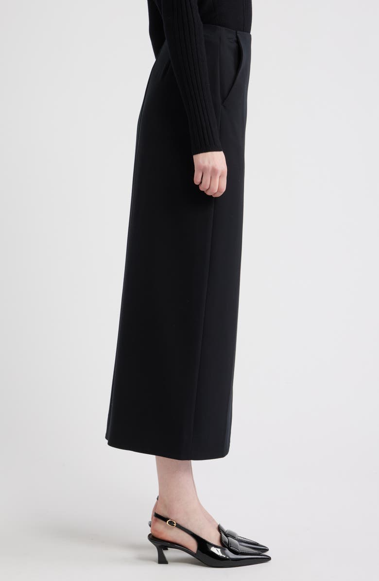Nordstrom Wrap Midi Skirt, Alternate, color, Black