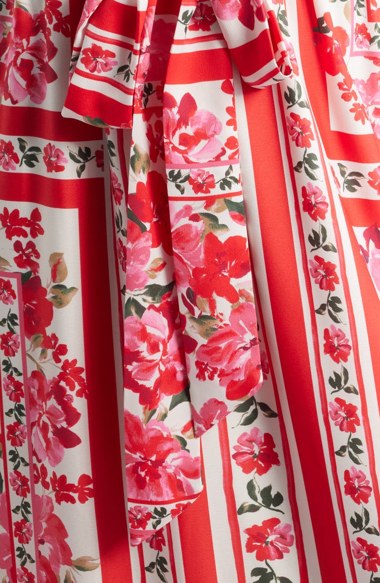 Anne Klein Tie Waist Sleeveless Maxi Dress, Alternate, color, Poppy Multi