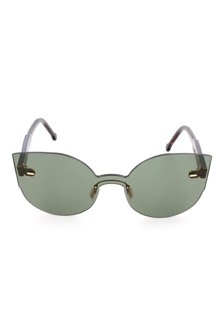 51mm Mask Cat Eye Sunglasses, Main, color, GREEN