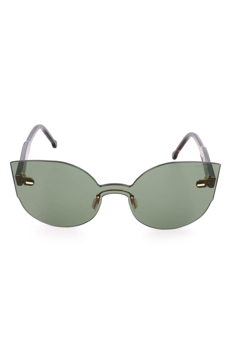 SUPER by RETROSUPERFUTURE<sup>®</sup> 51mm Mask Cat Eye Sunglasses, Main, color, Green