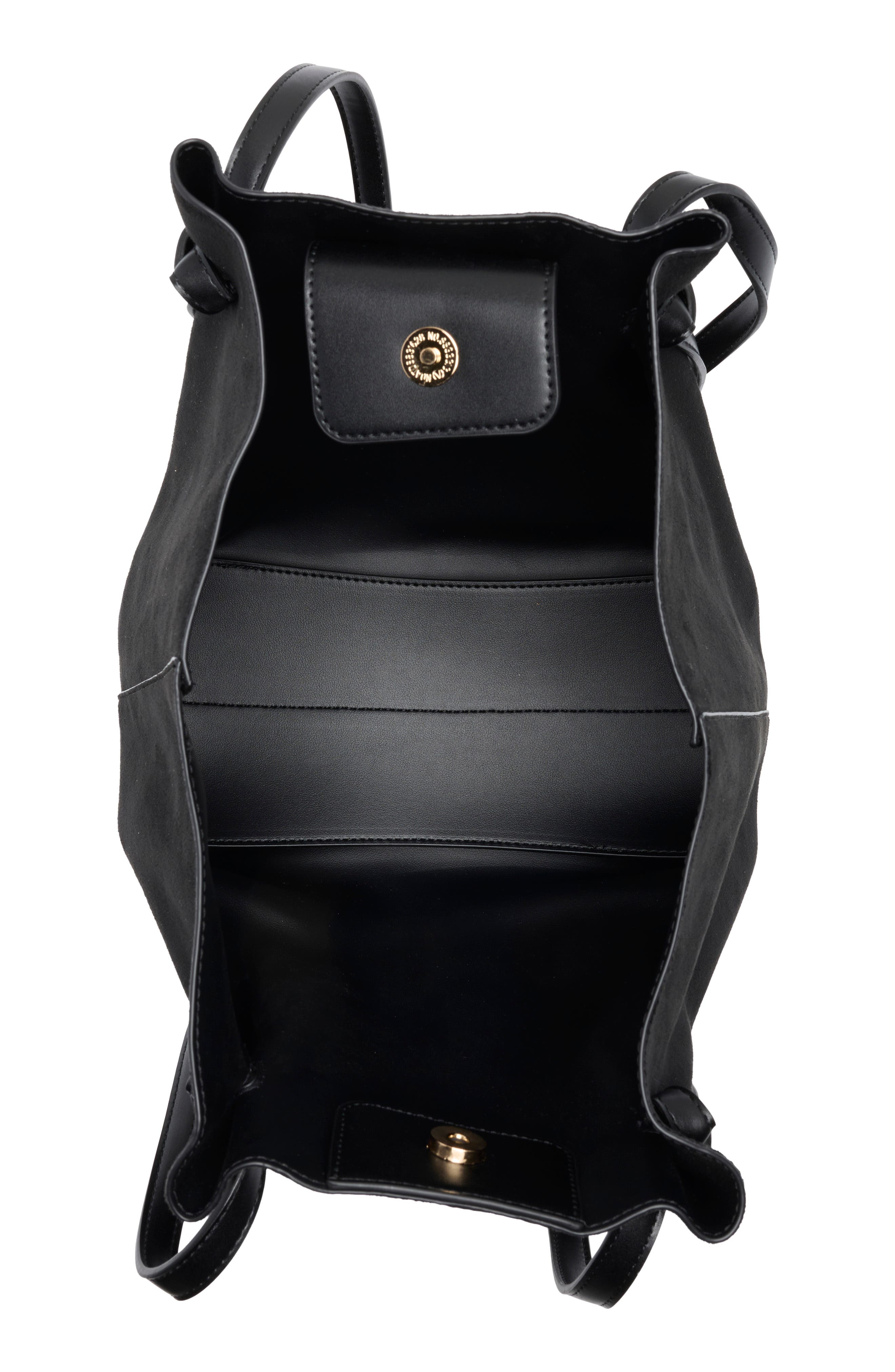 URBAN EXPRESSIONS HANDBAGS Faux Suede Tote, Alternate, color, Black