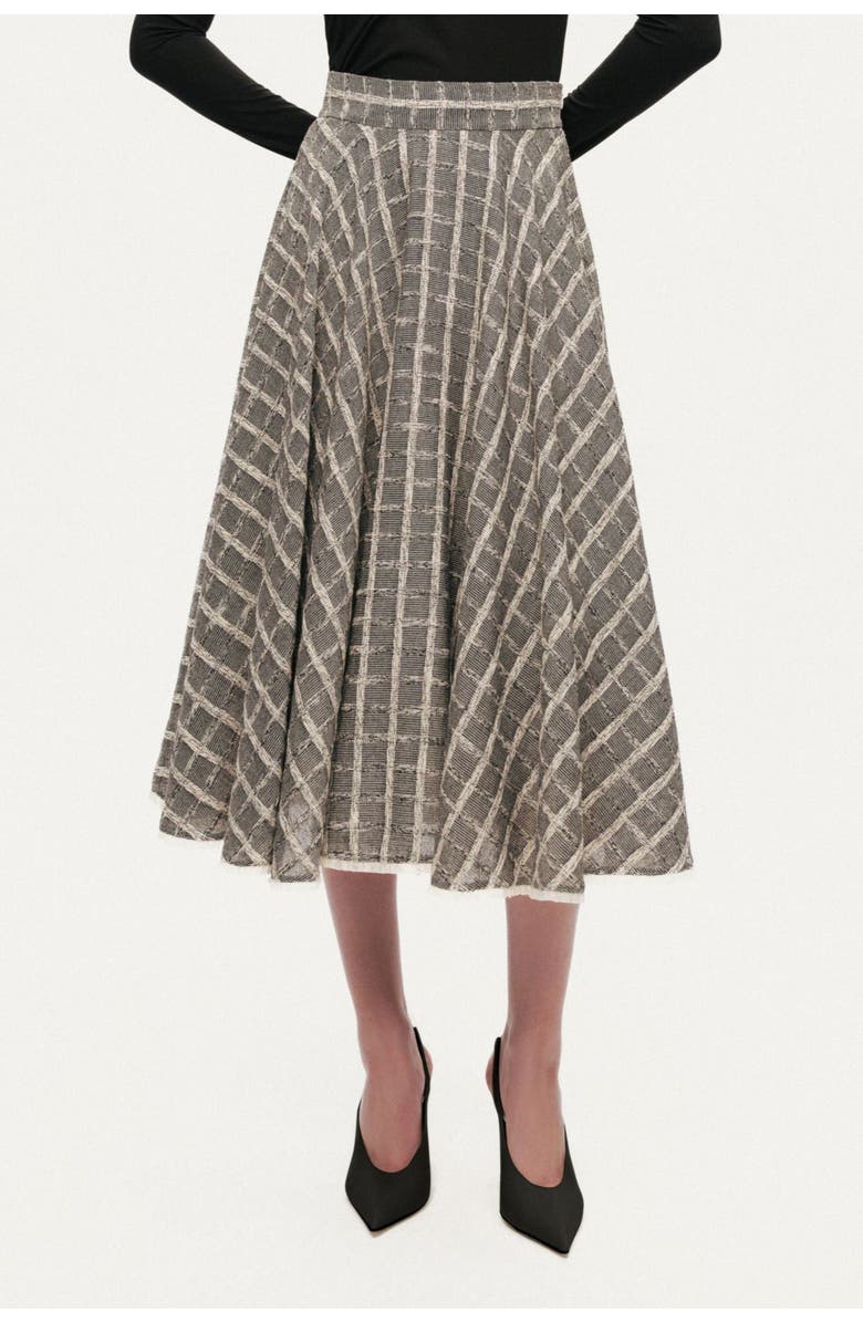 Nocturne Frill Trimmed Ruffle Midi Skirt, Main, color, Multi-Colored