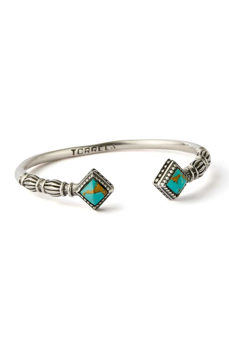 Olimpo Turquoise Silver Cuff, Main, color, Turquoise