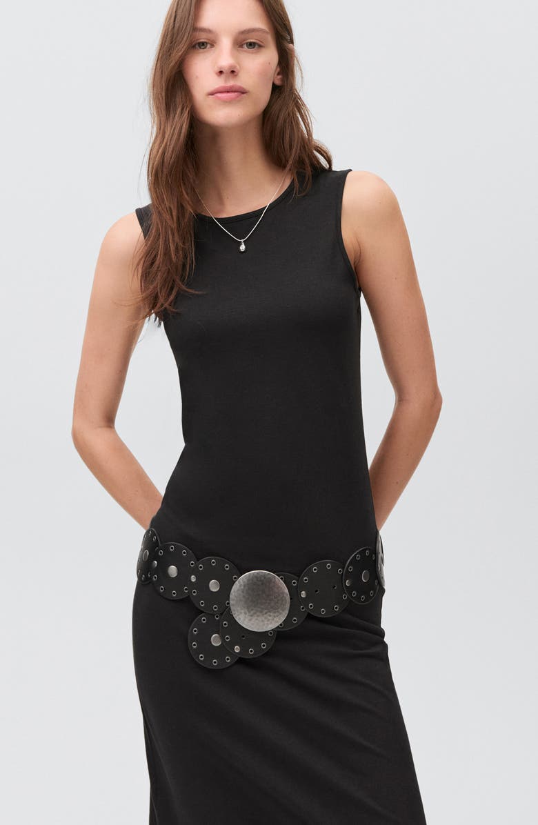 MANGO TEEN Knit Maxi Dress, Alternate, color, Black