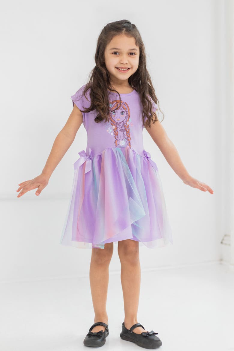 Princess Anna Frozen Sleeveless Tulle Dress, Alternate, color, Purple