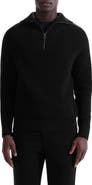 Bugatchi Merino Wool & Cotton Quarter Zip Pullover