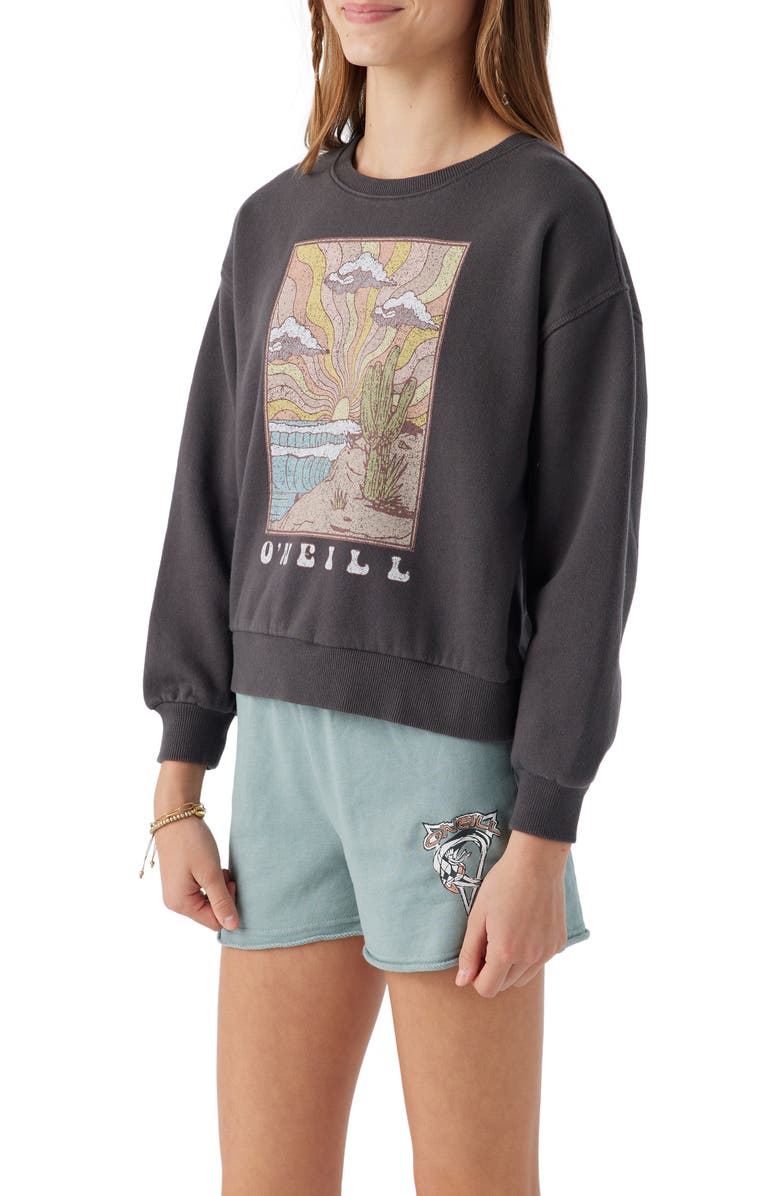 O'Neill Kids' Ana Cotton Graphic Sweatshirt, Alternate, color, 
