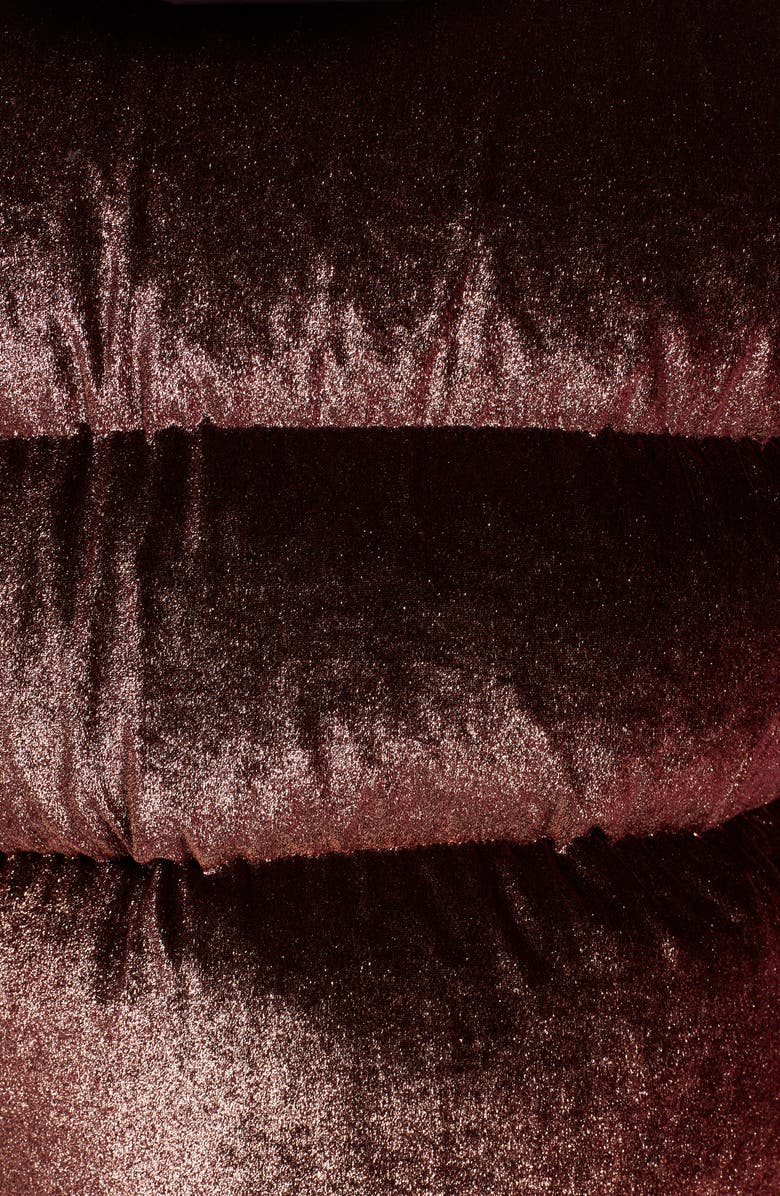 Moncler Caille Glitter Velvet Quilted Down Puffer Coat, Alternate, color,