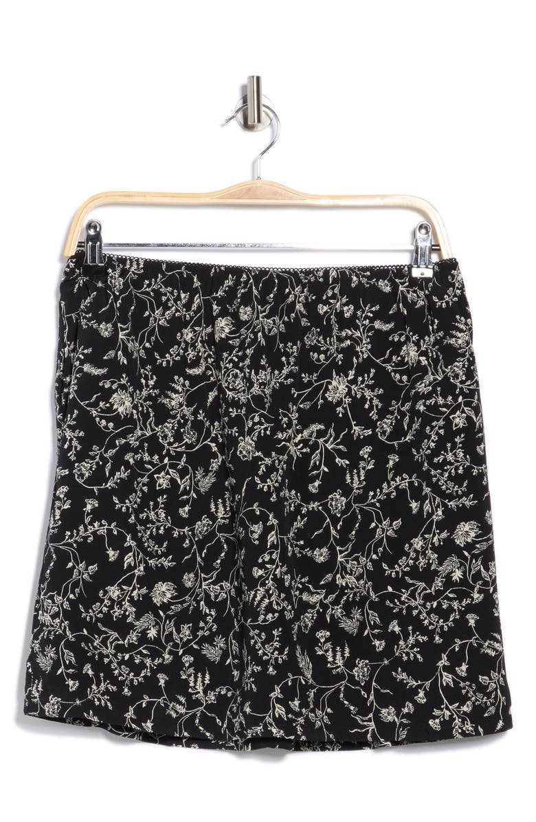 Melrose and Market Flounce Skirt, Alternate, color, Black- Ivory Tendril Vine