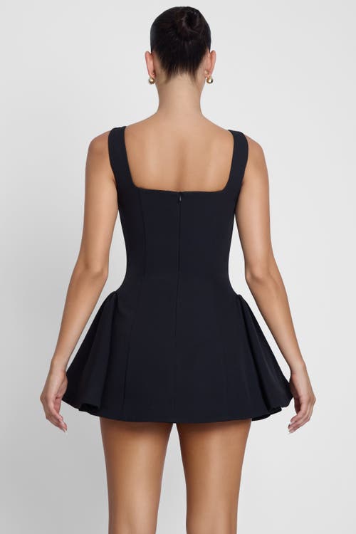 Leau Ysabelle Babydoll Corset Mini Dress In Blue