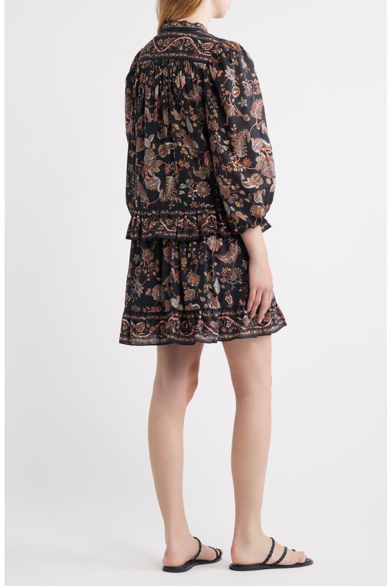 Emily Organic Cotton Minidress, Alternate, color, BOIS PRINT