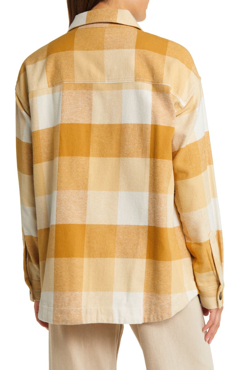 Rip Curl La Isla Plaid Flannel Button-Up Shirt, Alternate, color, Gold