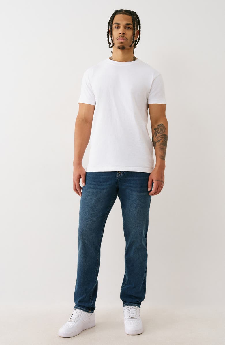 True Religion Rocco Flap Pocket Skinny Jeans, Alternate, color, Dark Shade