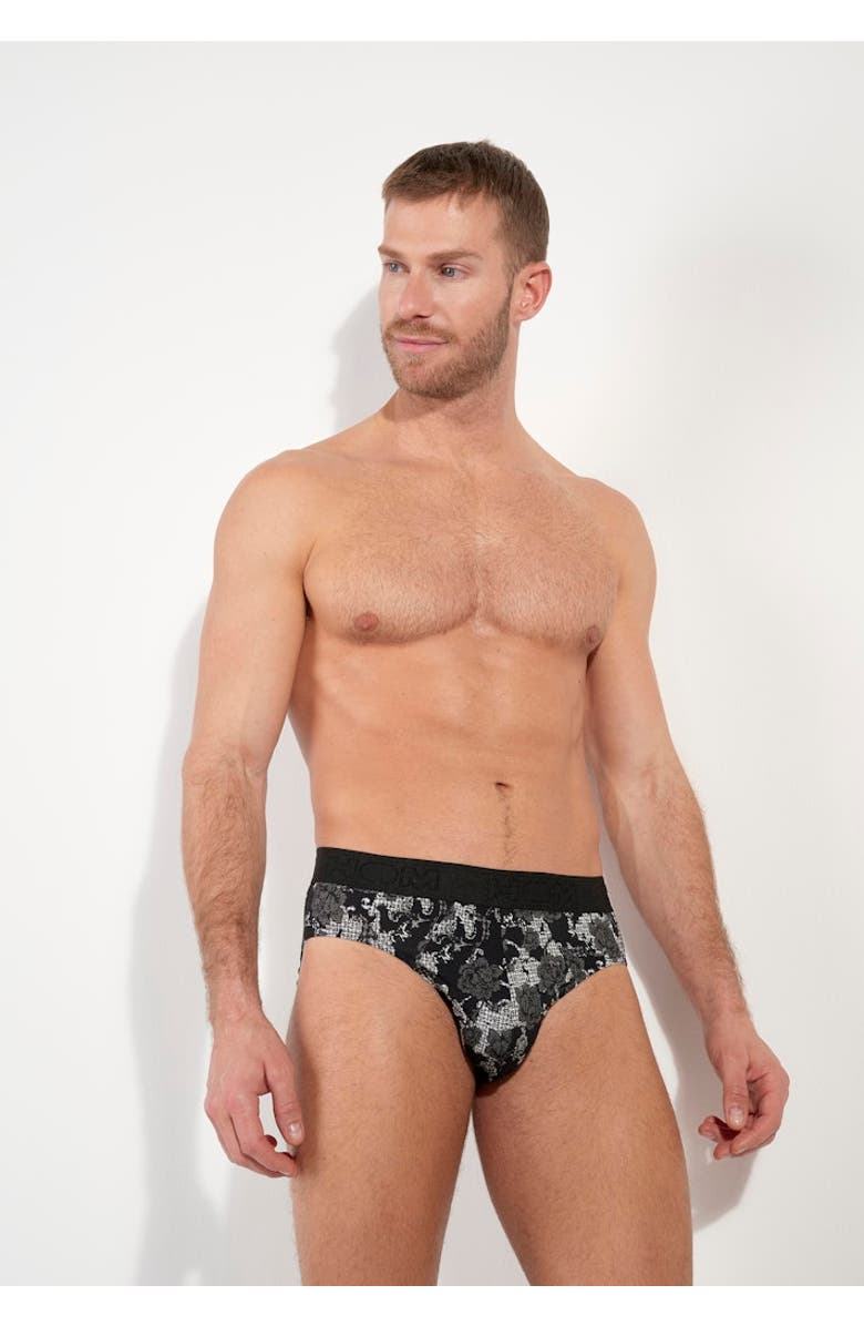 HOM Fairmont Mini Briefs, Alternate, color, Black Print