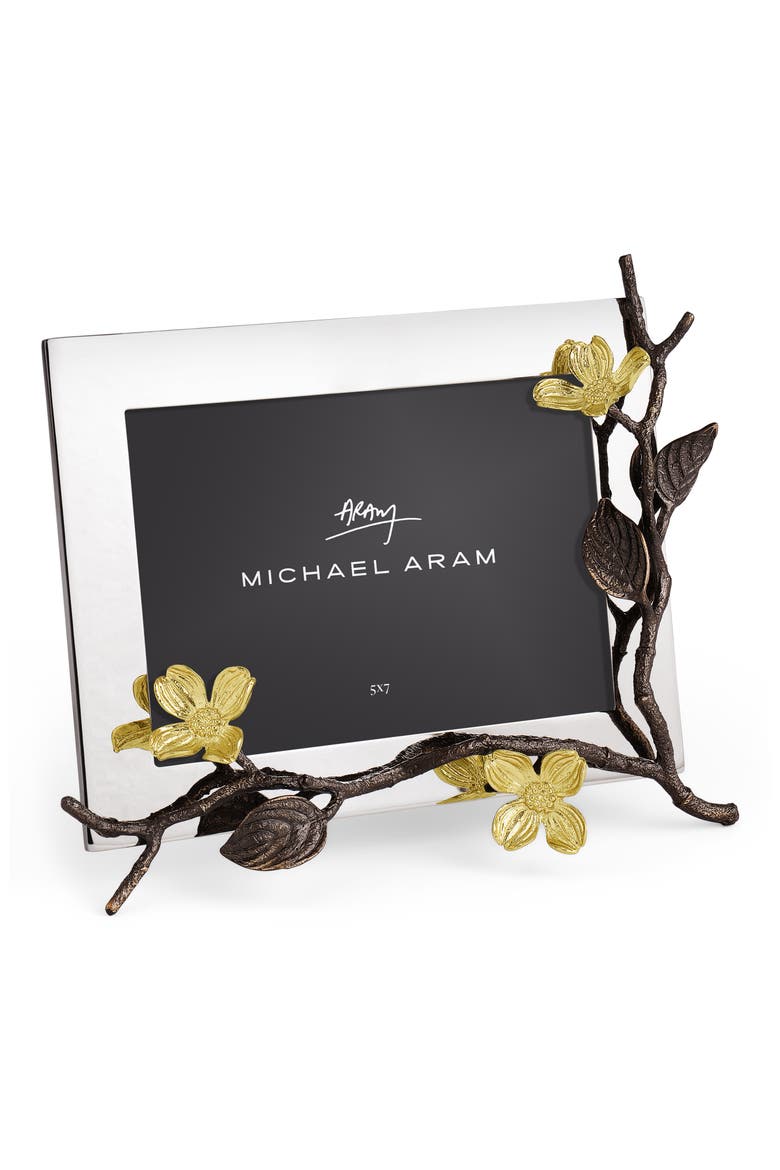 Dogwood Convertible Easel Picture Frame, Alternate, color, BRASS/ GOLD