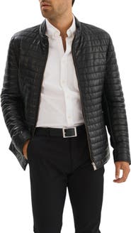 REGENCY Leather Channel Quilt Jacket