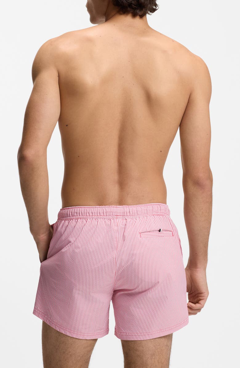 BOSS Velvetfish Seersucker Swim Trunks, Alternate, color,