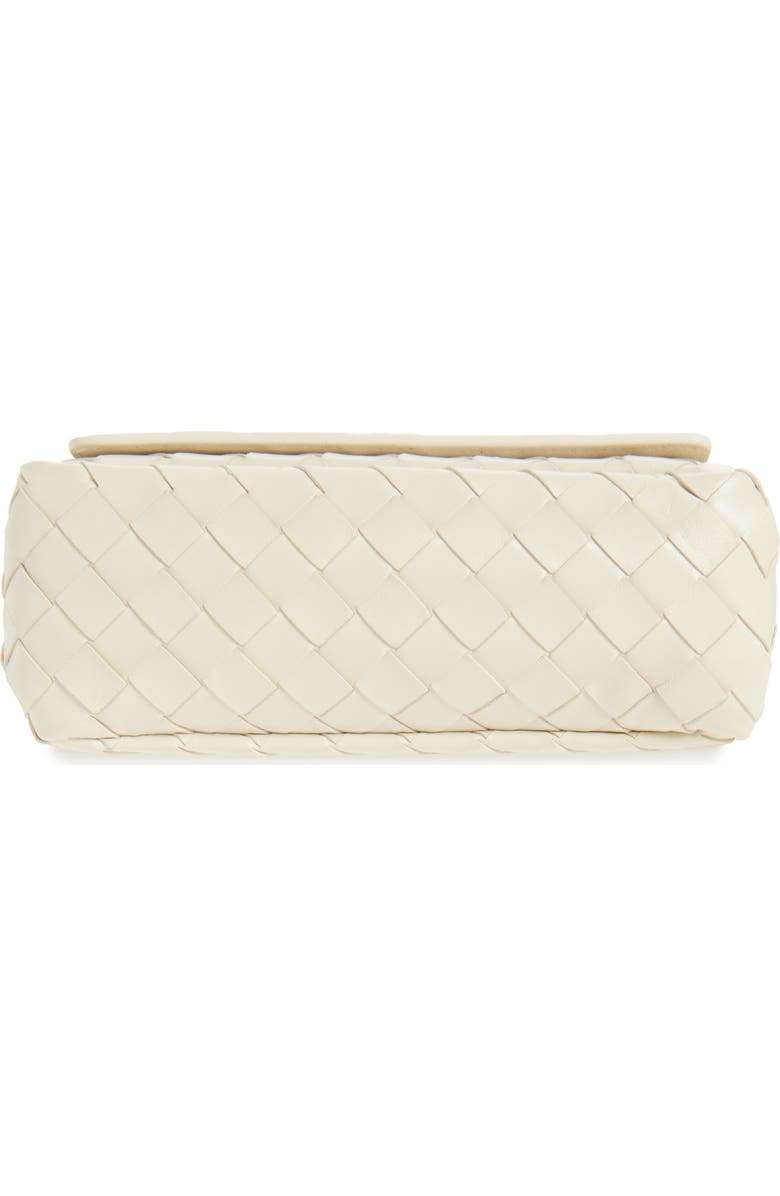 Bottega Veneta Discoteca Intrecciato Leather Crossbody Pouch, Alternate, color, 9197 Sea Salt-Gold