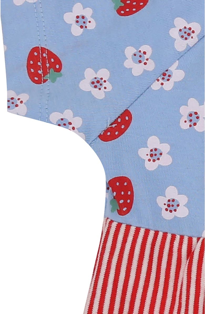 Lilly + Sid Organic Cotton Strawberry Print Dress, Alternate, color, Multi