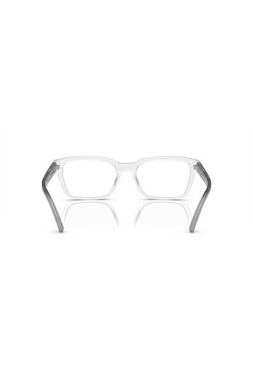 Emporio Armani 55mm Rectangle Optical Glasses In Neutral