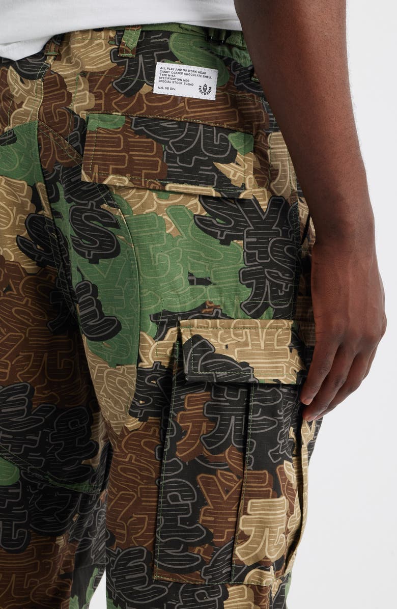 ICECREAM Big Block Currency Camo Cargo Pants, Alternate, color, Camo