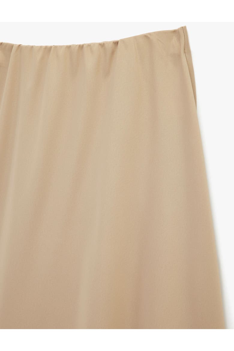 Elastic Waist Satin Midi Skirt, Alternate, color, BEIGE