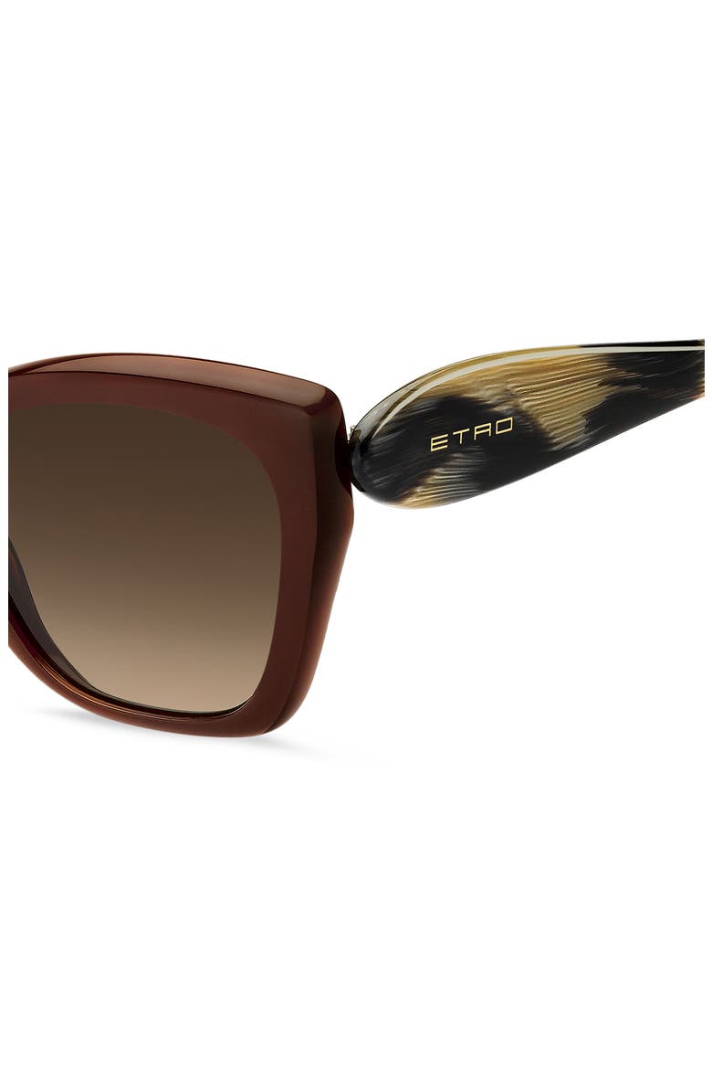 54mm Gradient Cat Eye Sunglasses, Alternate, color, BROWN/ BROWN SF