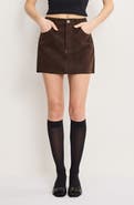 Good American Better Than Faux Suede '90s Miniskirt
