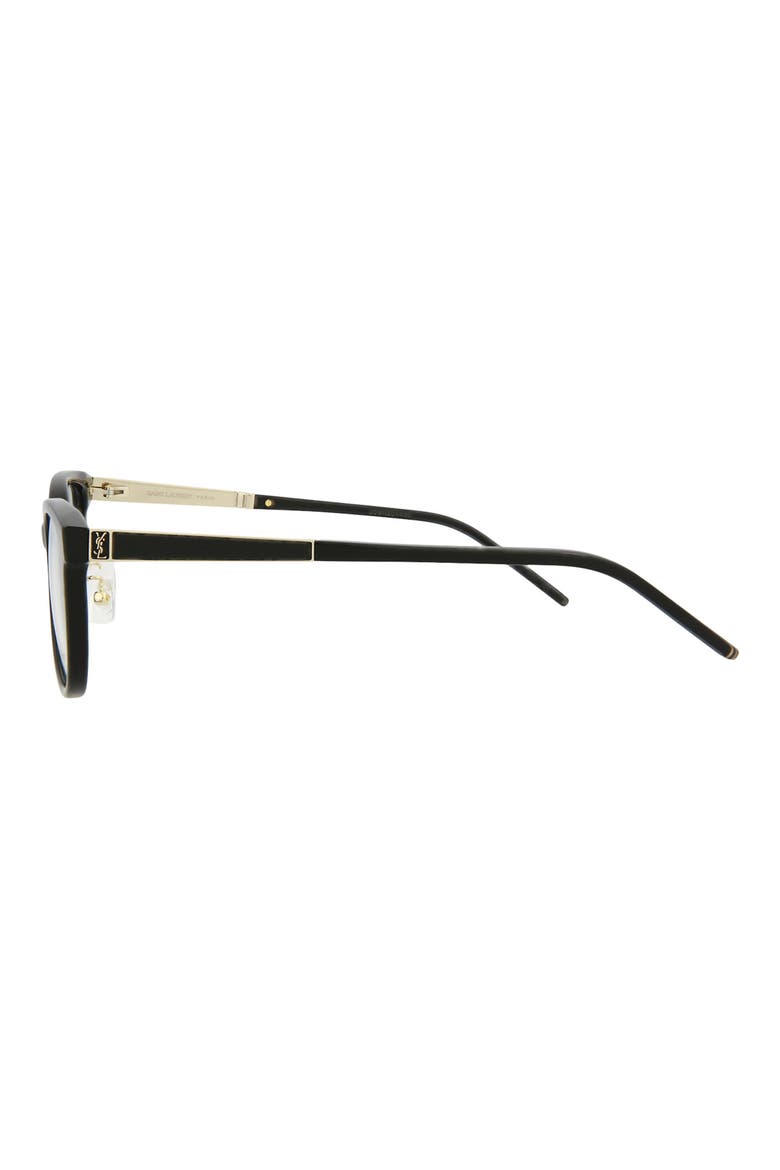 Novelty 51mm Round Optical Glasses, Alternate, color, BLACK GOLD TRANSPARENT