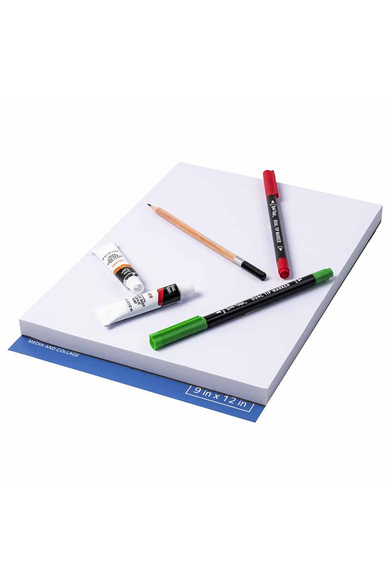 Mixed Media Paper Pad 60 Sheets, Alternate, color, White