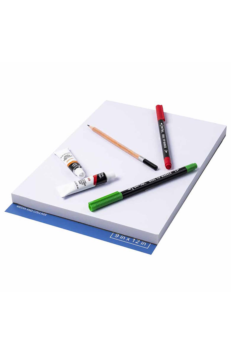 Brea Reese Mixed Media Paper Pad 60 Sheets, Alternate, color, Multicolored