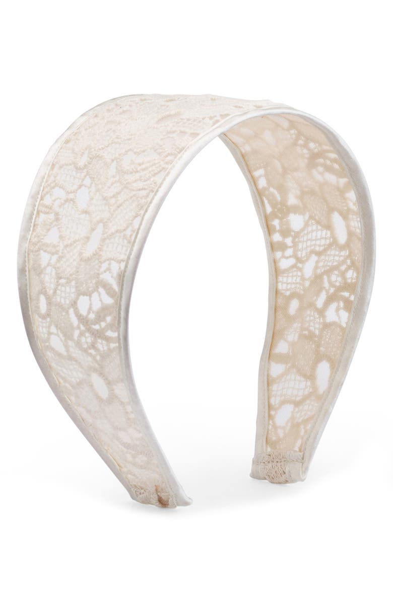 LELET NY Esme Headband, Main, color, Ecru
