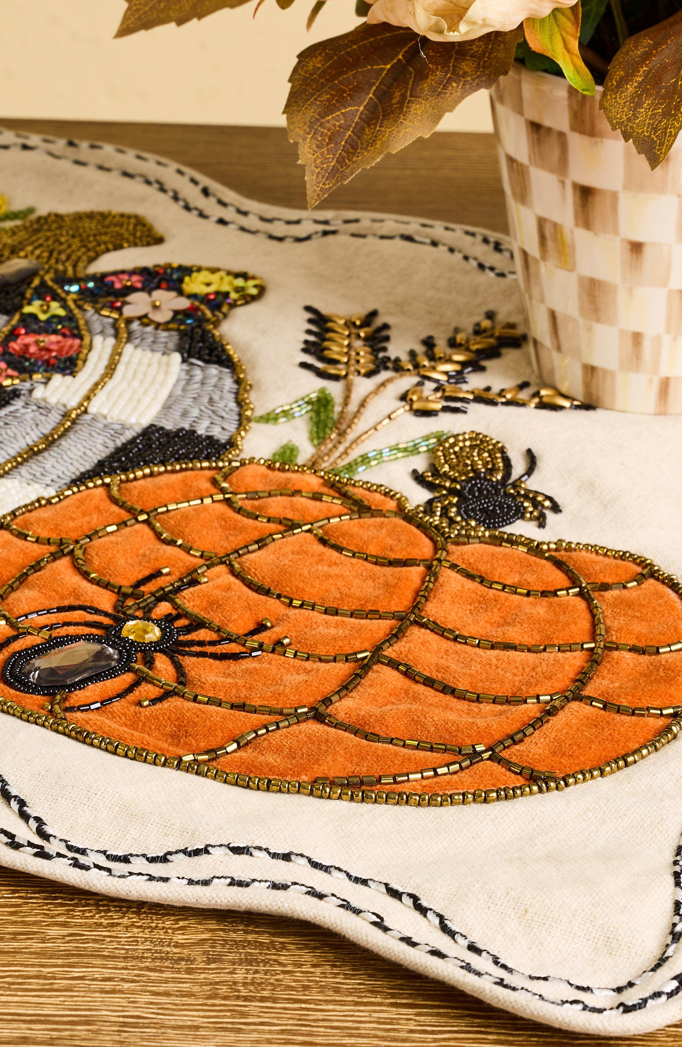 MACKENZIE CHILDS Pumpkin and Crow Table Runner | Nordstrom