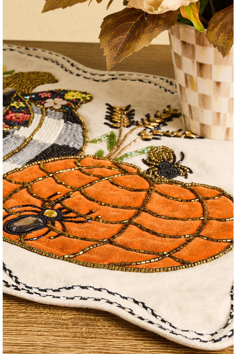 Pumpkin and Crow Table Runner, Alternate, color, MULTI