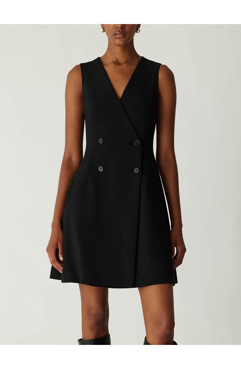 Rebecca Taylor Refined Suiting Double Breasted Mini Dress, Alternate, color,