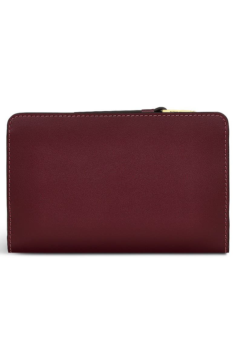 Radley Liverpool Lane Bloom Medium Leather Bifold Wallet, Alternate, color, Merlot