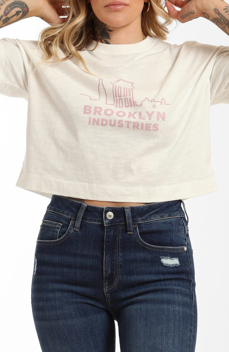 Brooklyn Industries City Cotton Crop T-Shirt, Main, color,