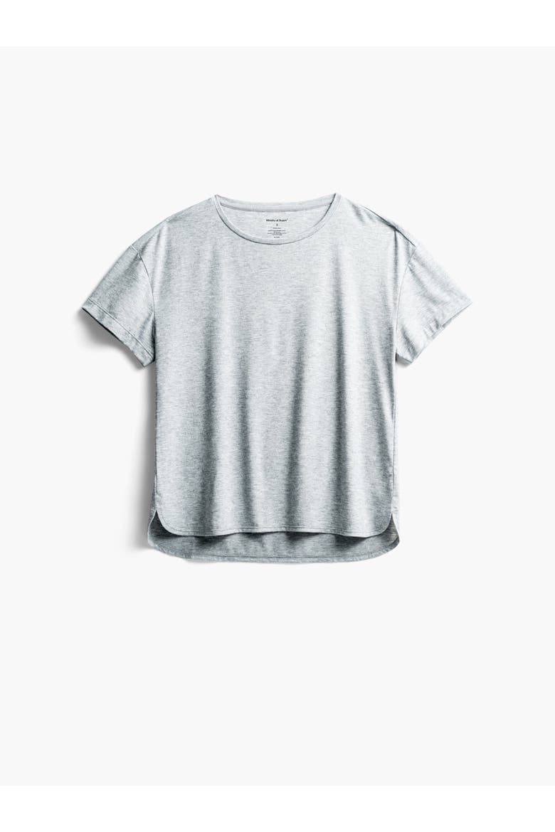 Women's Composite Merino Boxy Tee, Main, color, Pale Grey Heather
