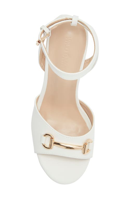 Wild Diva Lounge Alice Platform Sandal In White