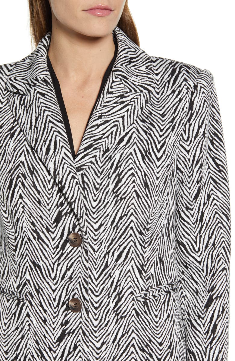 Vince Camuto Zebra Jacquard Coat, Alternate, color,