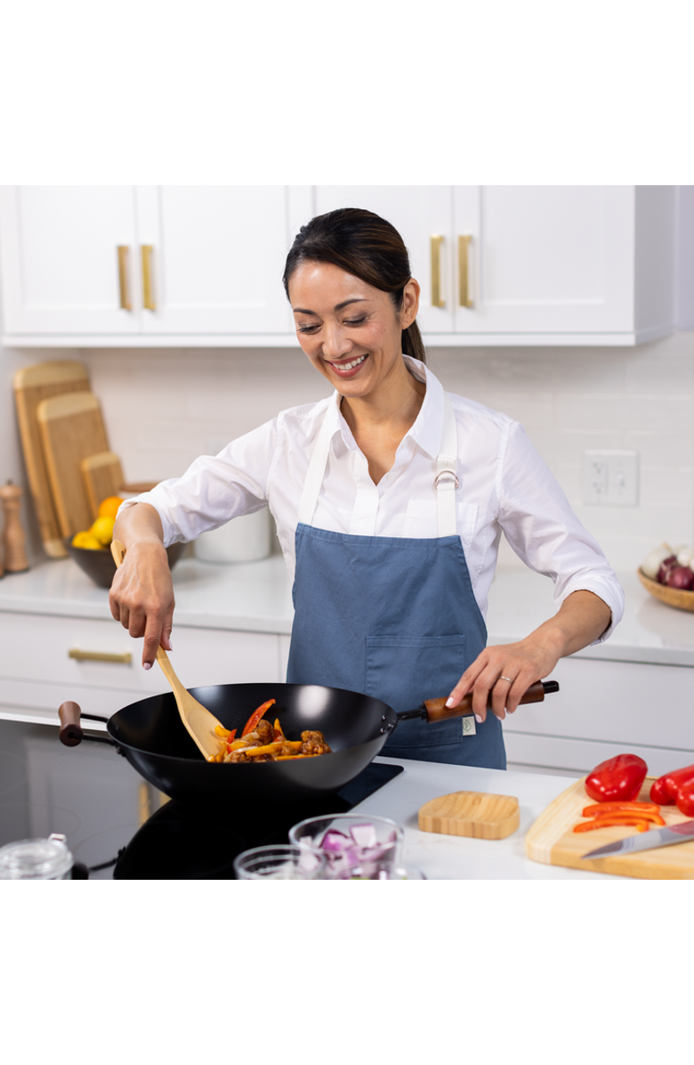 JOYCE CHEN Carbon Steel Ceramic Nonstick Wok, 14-Inch, Alternate, color, Black