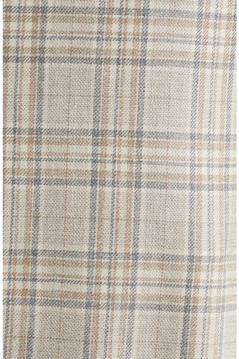 Tan & Grey Plaid Wool & Silk Blend Sport Coat, Alternate, color, MID GREY