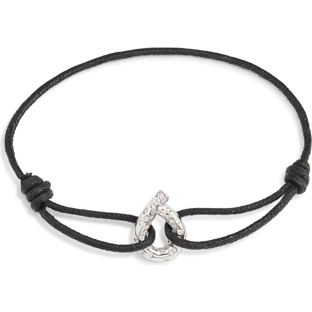 TABAYER Oera Edition Diamond Cotton Cord Bracelet in White Gold  product