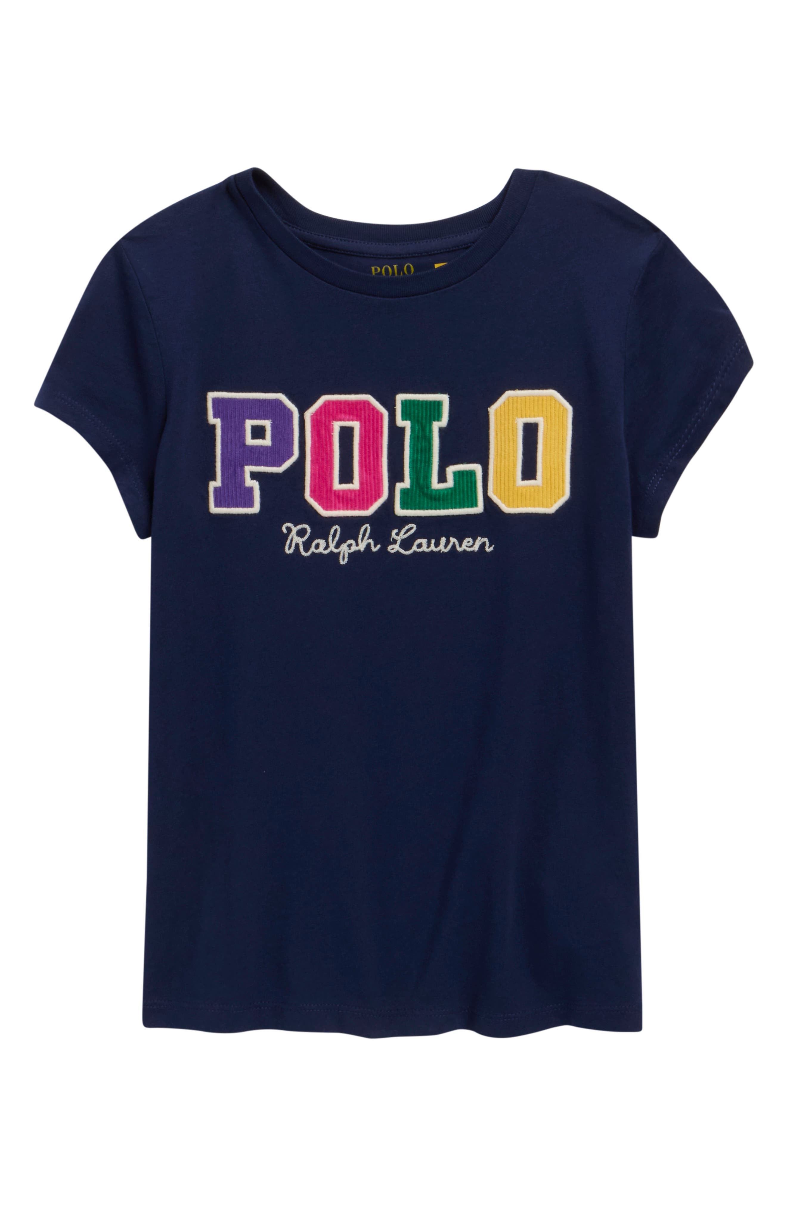 Kids' Logo Letter Cotton T-Shirt