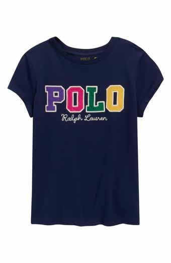 Kids' Logo Letter Cotton T-Shirt
