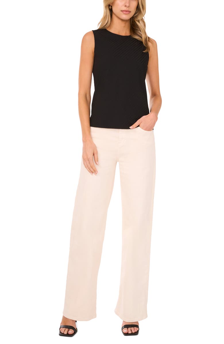 Halogen<sup>®</sup> Diagonal Stripe Knit Tank, Alternate, color, Rich Black